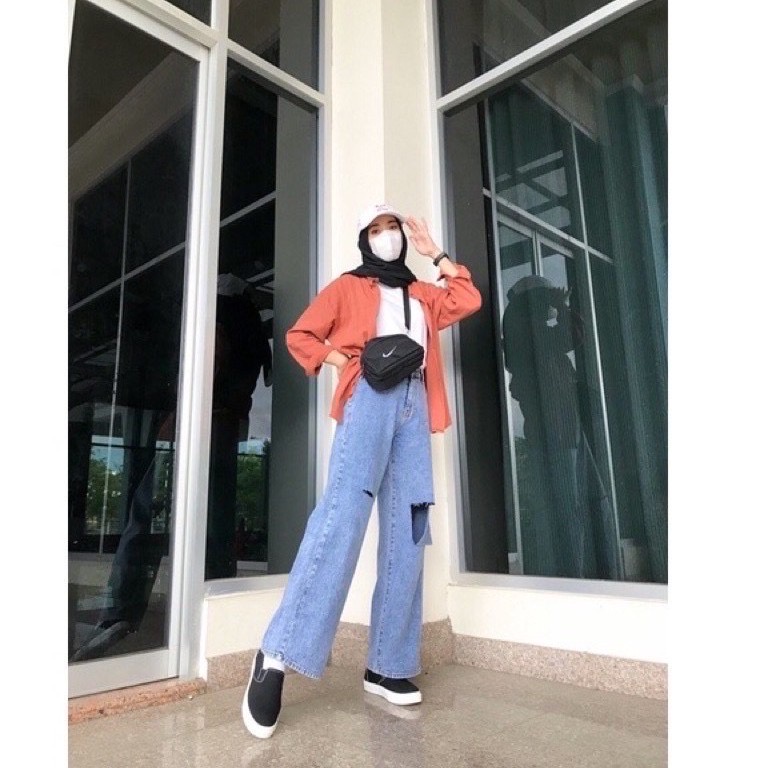 SHANA HIGHWAIST KULOT JEANS SOBEK