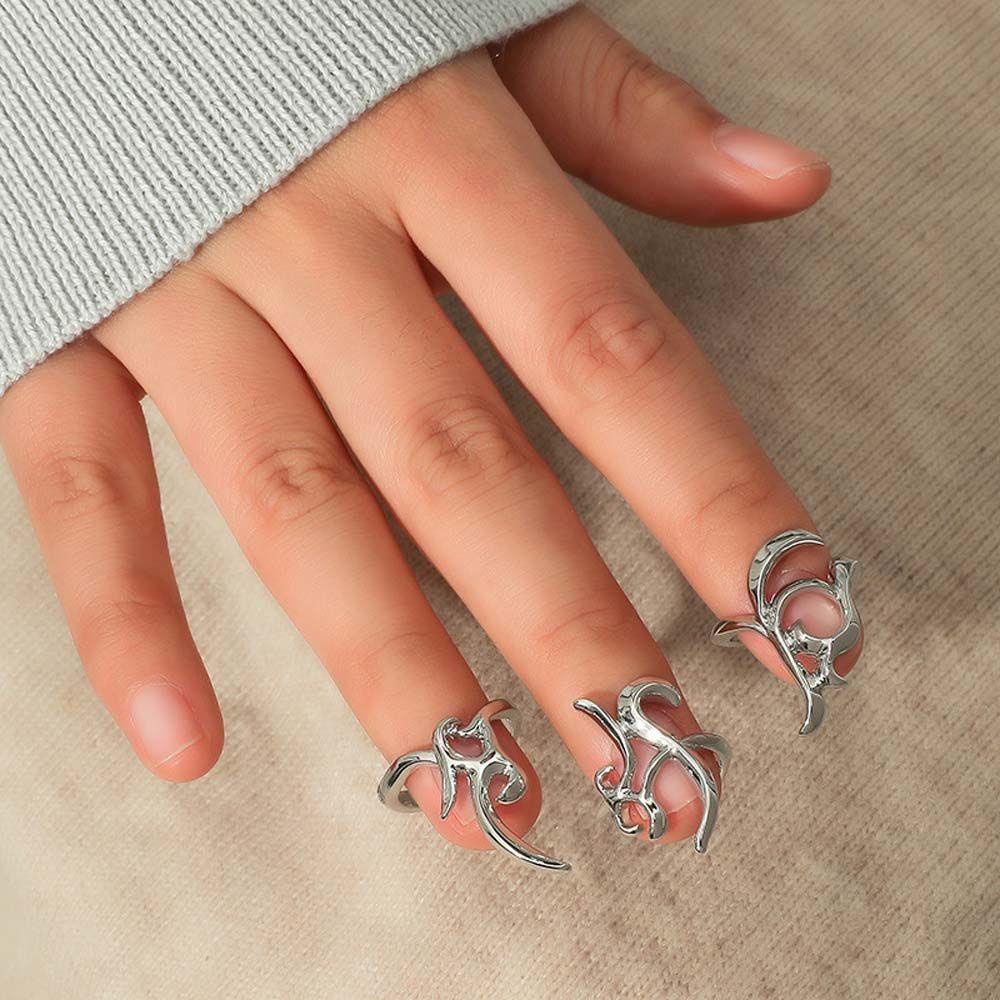 Mxbeauty Wanita Pembukaan Cincin Trendi Sederhana Korea Ekor Cincin Perhiasan Fashion Untuk Pria Bersama Cincin Rings Sets