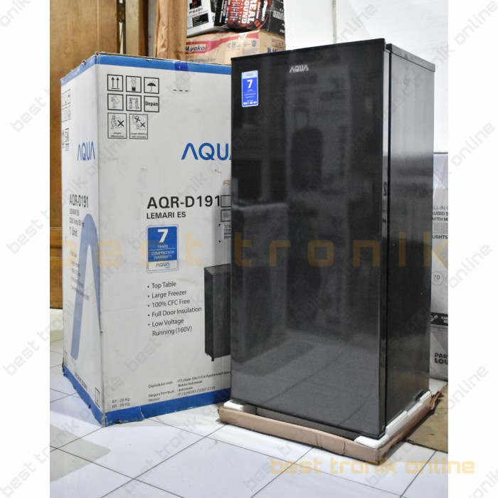 Diskon Kulkas 1 pintu aqua Aqr D 191 ds khusus bandung Diskon