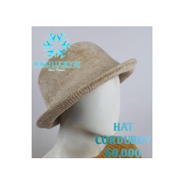 IMPORT Hat Corduroy Topi Fedora Jazz Winter Musim Dingin Hat Corduroy