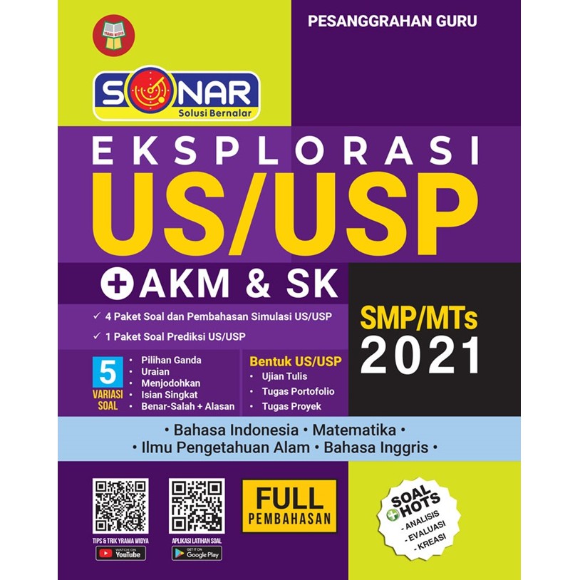 Gramedia Yogya  - SMP/MTS Sonar Eksplorasi US/USP + AKM&SK 2021 (SCH 15)