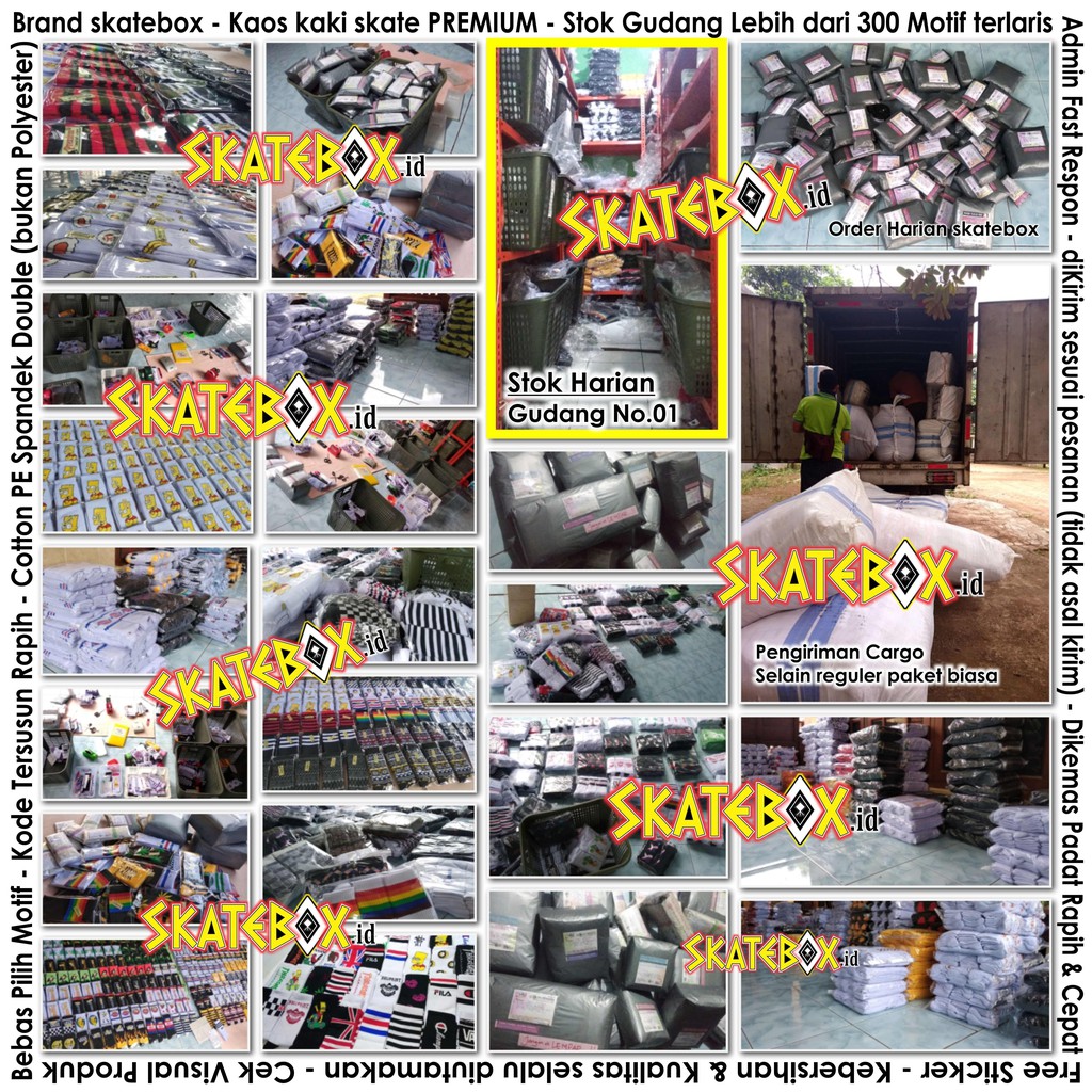SKATEBOX PREMIUM SESUAI PILIHAN Kaos Kaki Old School Motif Sneakers Terbaik Skate Indie Tribal-6