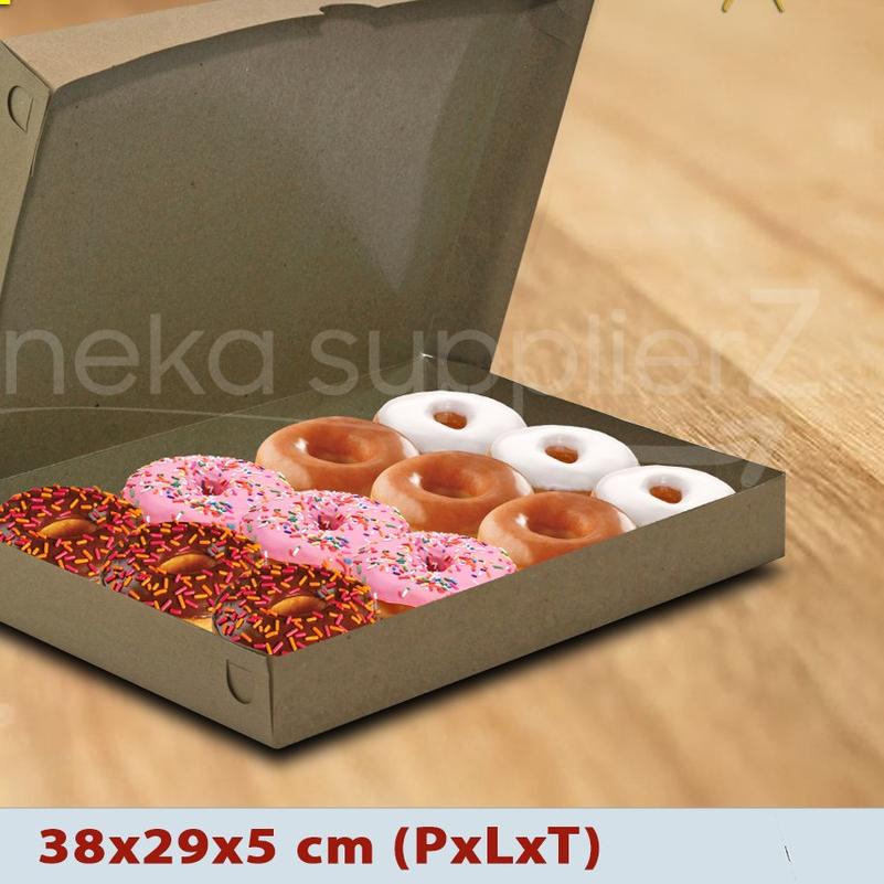 

❉ Kotak Box Donat KRAFT COKLAT isi 12 -( 12 Pcs ) ✽