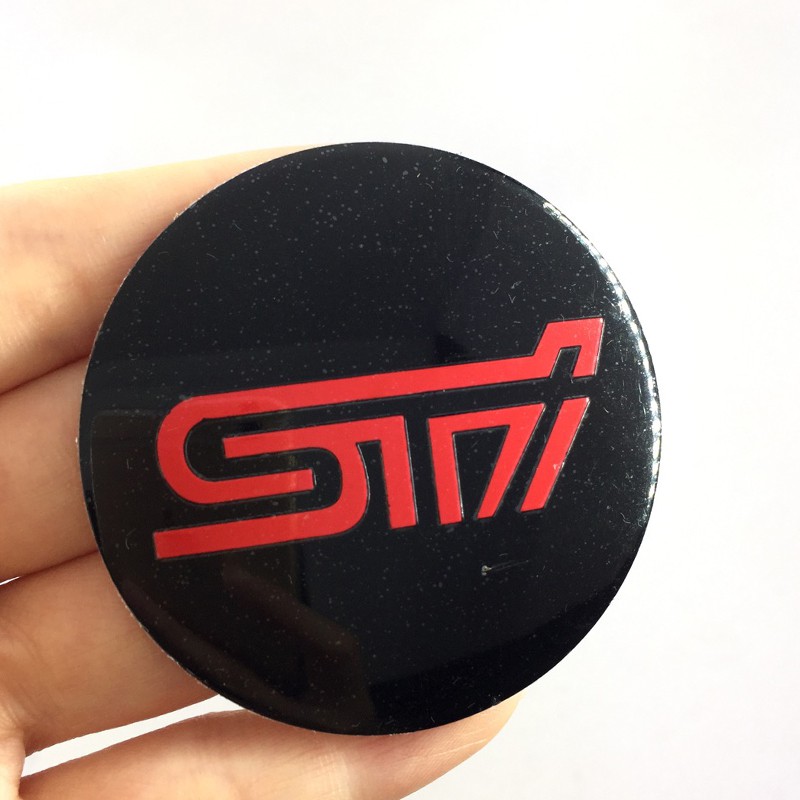 Stiker Emblem Logo SUBARU STI 4x56mm Untuk Velg Hub Mobil