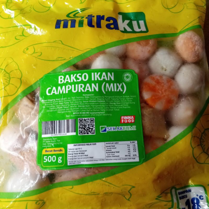 

MITRAKU Bakso Ikan Campuran (Mix) 500gr