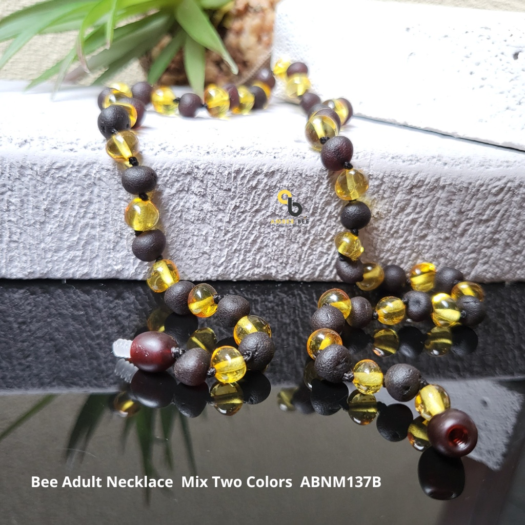 Kalung Amber Dewasa Premium Mix Two Colors by Amberbee ABNM137