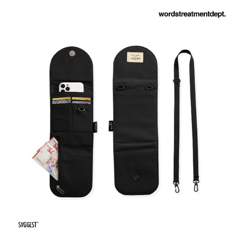 Phone Wallet Svggest - Clams Black