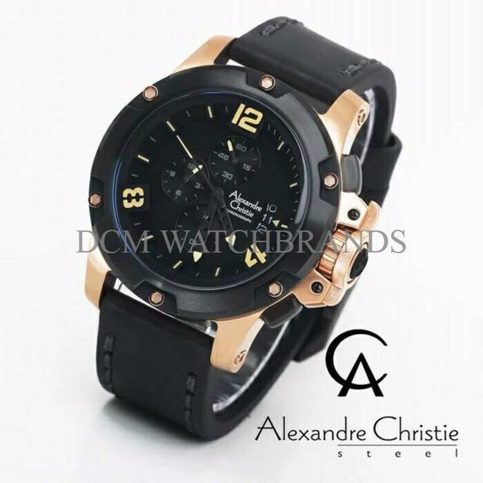 ALEXANDRE CHRISTIE AC6295 BLACK ROSEGOLD ORIGINAL DUWS