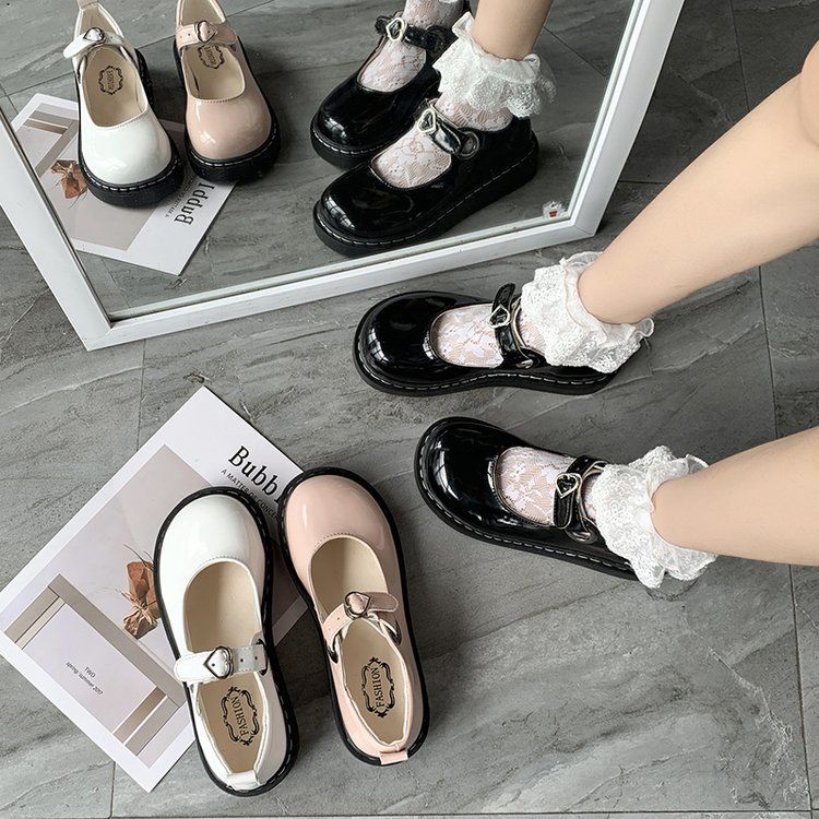 Sepatu tunggal JK Jepang Lolita