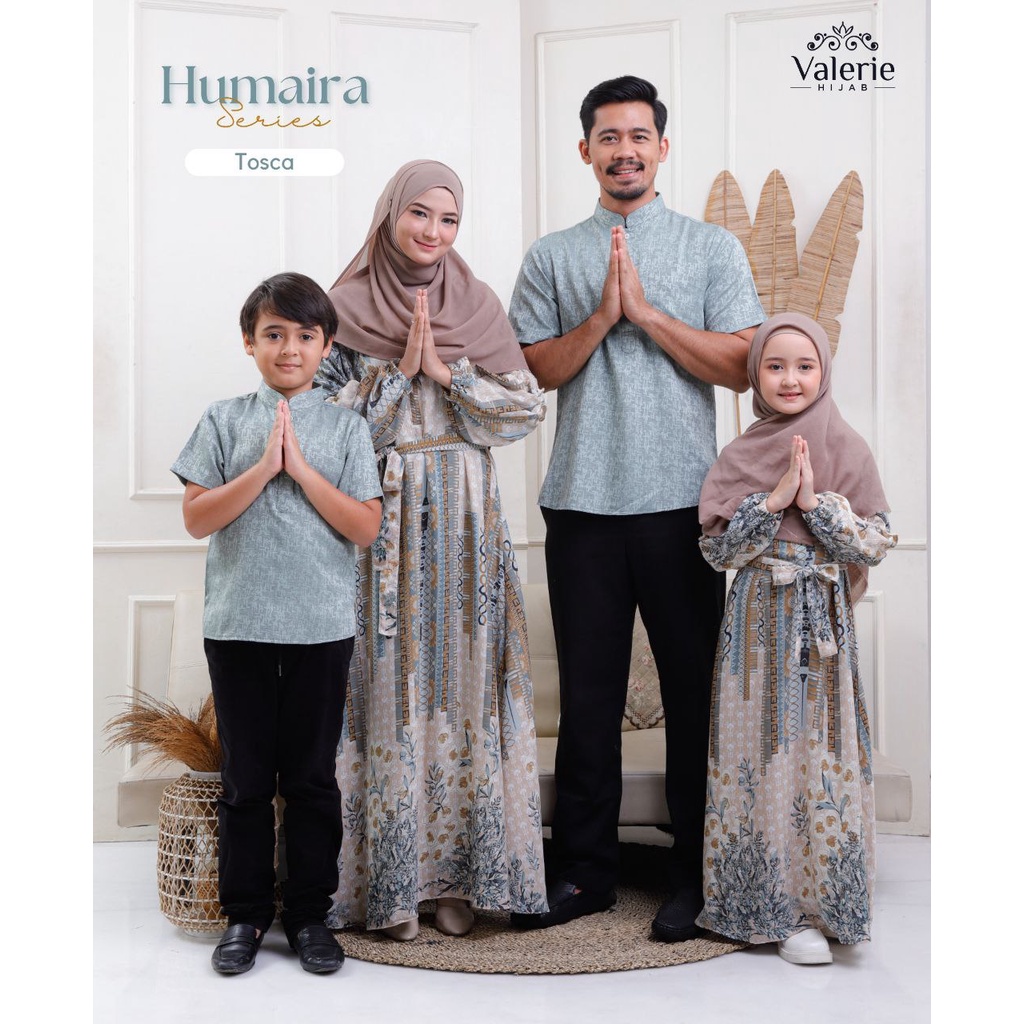 Jual Sarimbit Humaira Series Tosca 2022 gamis couple keluarga muslim