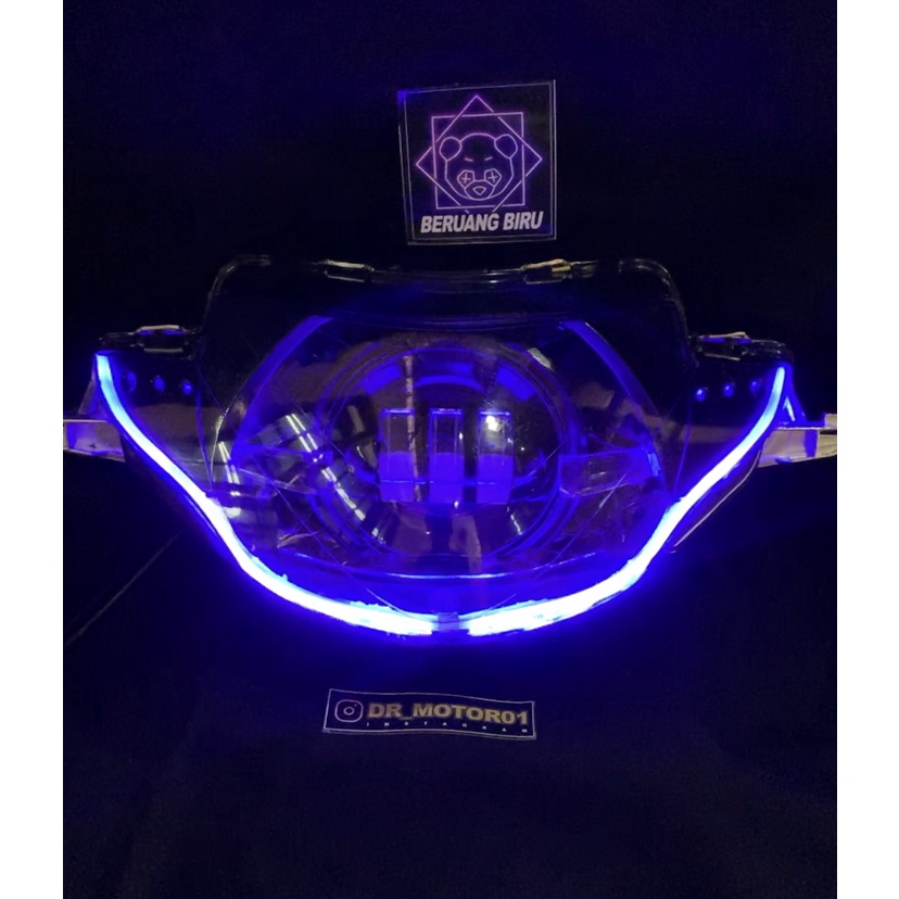 lampu depan supra x 125 old custom led running sein