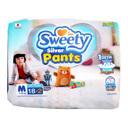 Sweety Silver Pants M18 + 2 / popok bayi sekali pakai