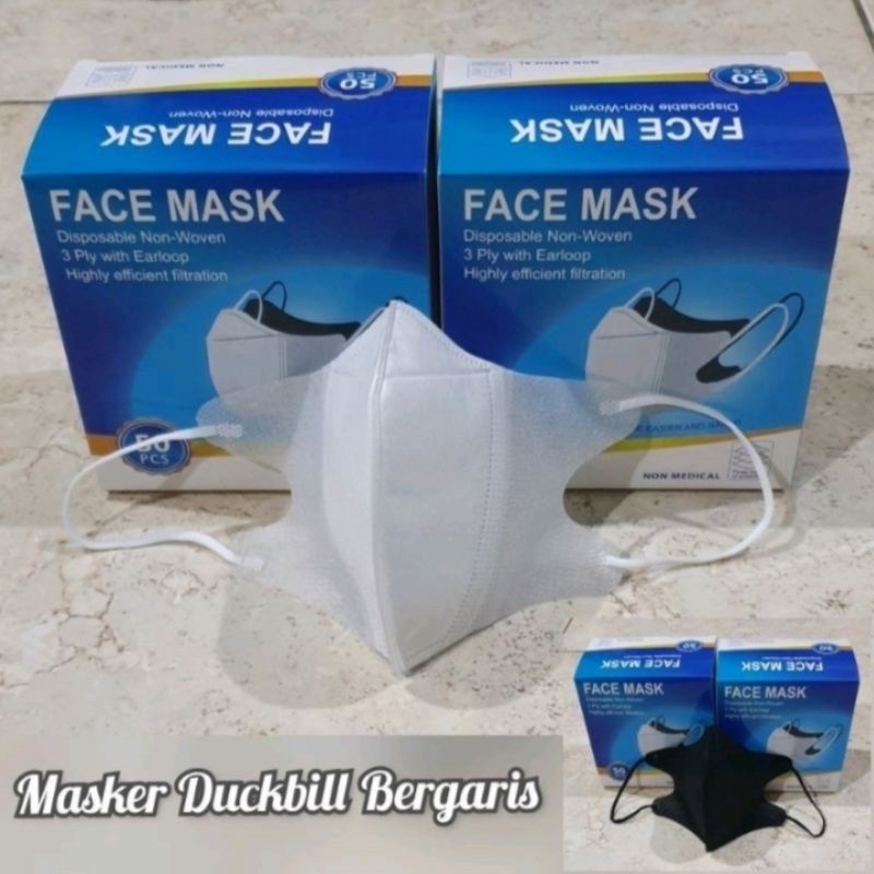 masker duckbill isi 50pcs dakbil