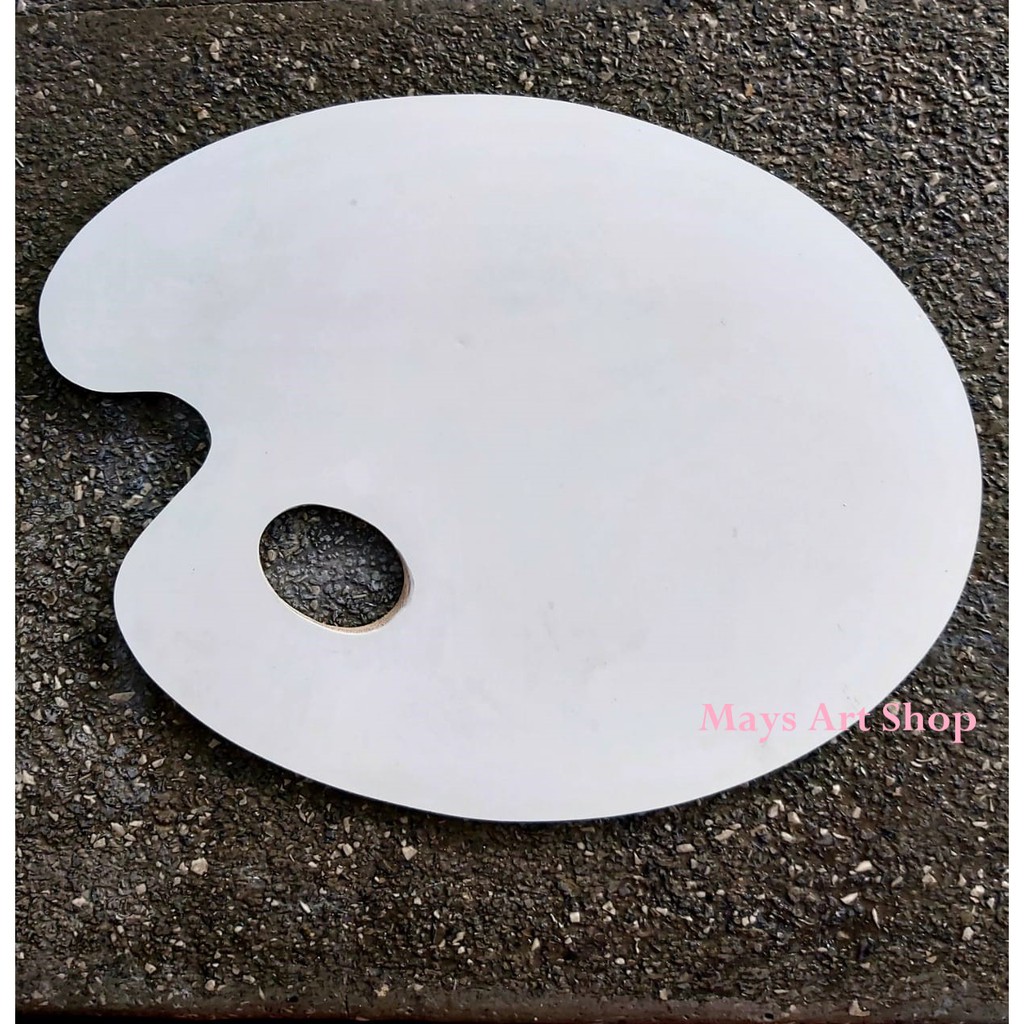 

HJK Palet Lukis Kayu Oval V-Tec Lonjong Besar Sedang Kecil / Pallete Cat Akrilik Minyak 35 x 27 cm /