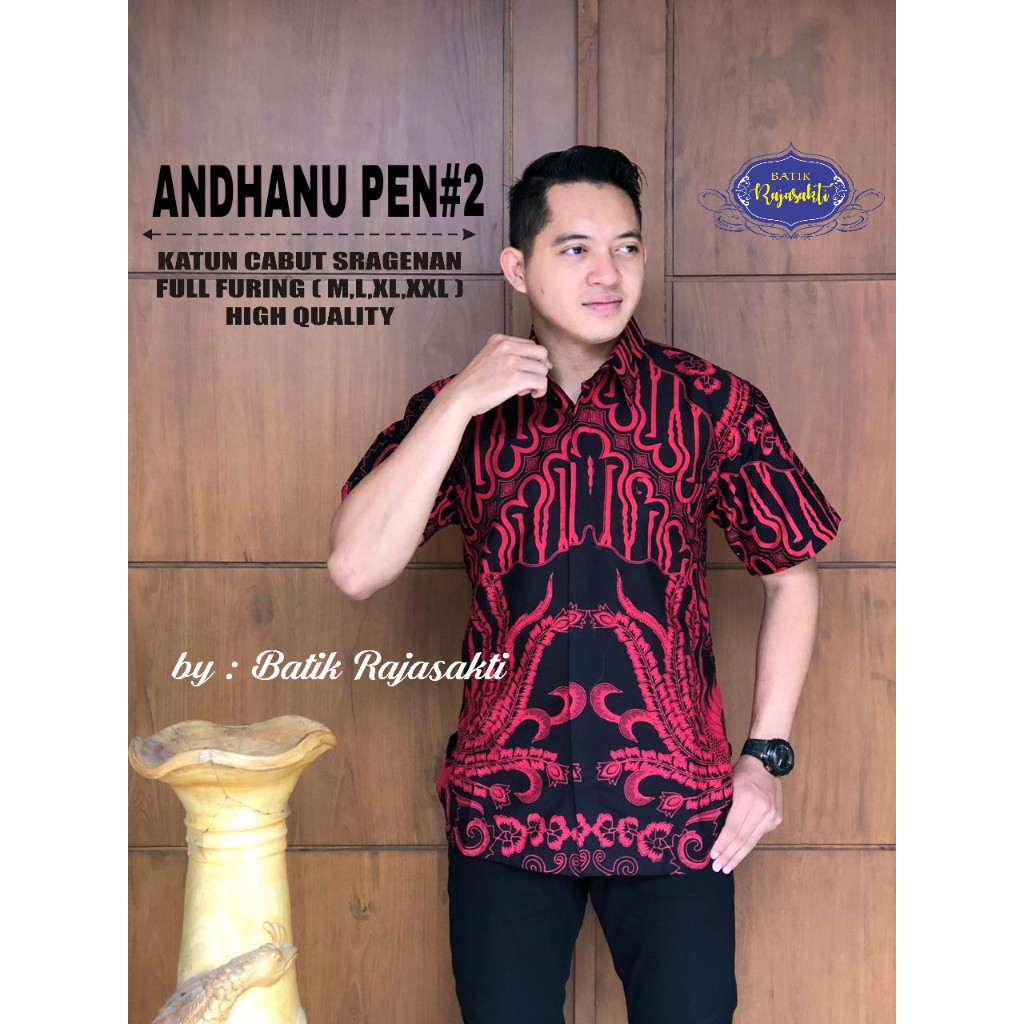 ANDHANU RAJASAKTI KEMEJA BATIK SOLO PRIA LENGAN PENDEK PANJANG LAPIS FURING ATASAN PREMIUM MODERN KATUN HALUS MACAN KUNING PEN KALAWANGSA MERAK KEMAYU TWO INDRADEWA TWOPEN KUPU ABANG YODHA PEN 2 CUNGKRING CERAH SK PARANG TWOPEN JIWATRESNO ATMADEVA