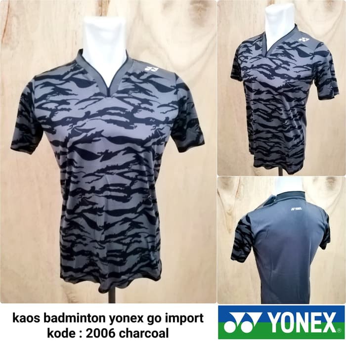 Baju kaos badminton Yonex 2006 CHARCOAL jersey badminton yonex import