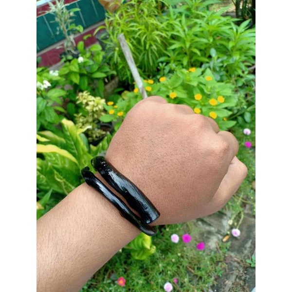 Akar Bahar hitam gelang akar Bahar hitam polos natural