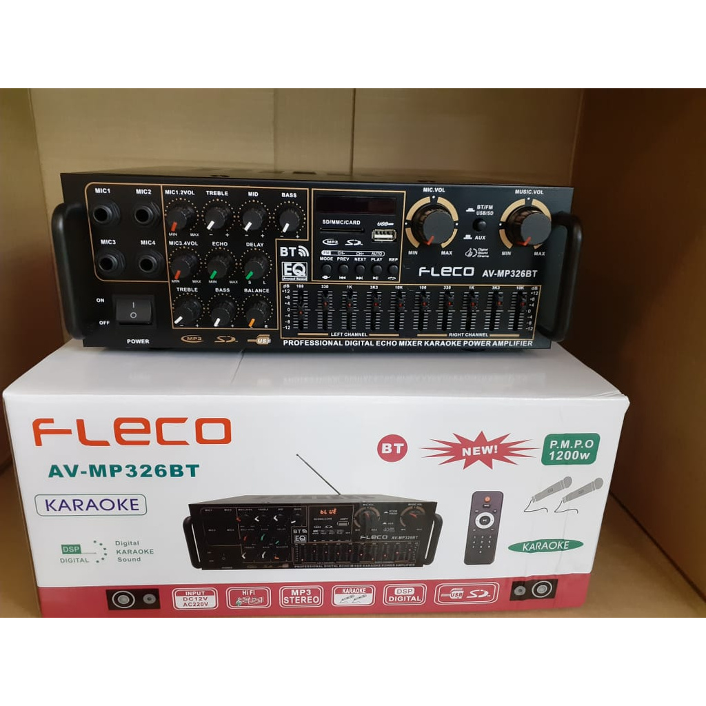 Power Amplifier Fleco BT-329/BT-326- Amplifier Bluetooth BT-326/BT-329/BT-299