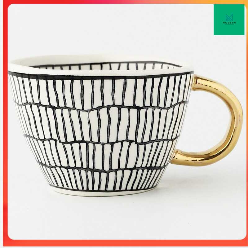 TD-DA MEILING Gelas Cangkir Kopi Keramik Glass Coffee Mug 330ml - H1216