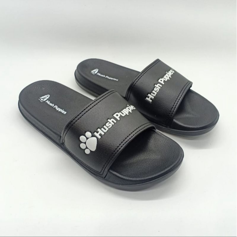 Sandal Pria Slop HUSH PUPPIES / Sendal slide selop pria Karet kasual pria