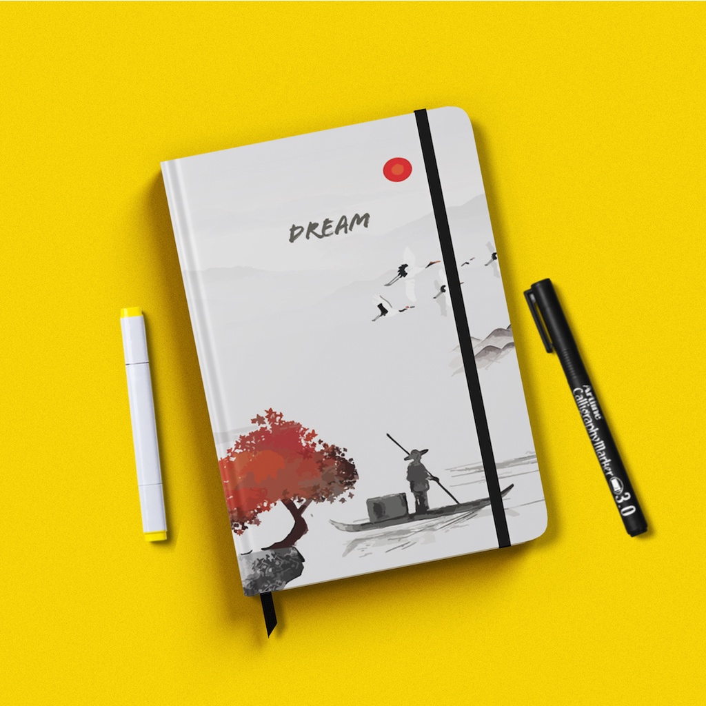 

Buku Notebook Catatan Hardcover A5 | Landscape Cover Notebook Buku Tulis Harian Diary Custom Tulisan