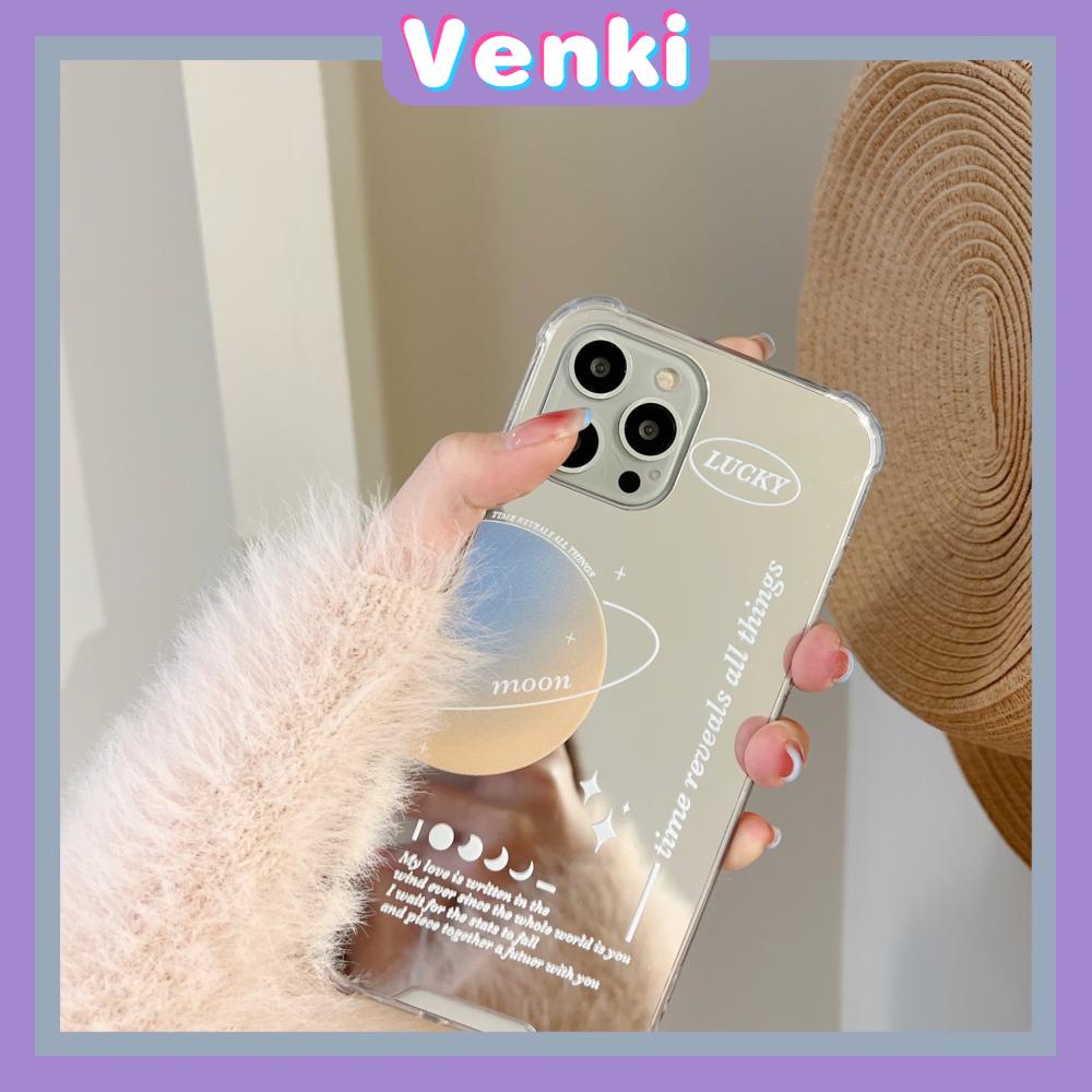 iPhone Case Acrylic HD Mirror Laser Airbag Shockproof Protection Camera Cute Moon Planet Compatible For iPhone 11 iPhone 13 Pro Max iPhone 12 Pro Max iPhone 7 Plus iPhone xr