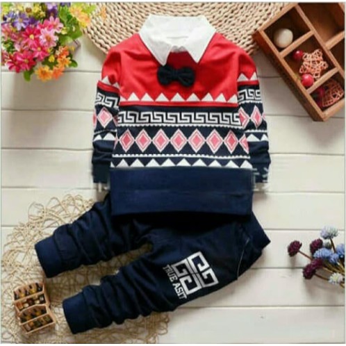 Baju Setelan Anak Laki Laki Terbaru Set Baju Cowok Pesta Ulang Tahun Umur 2 3 Tahun Bahan Babyterry