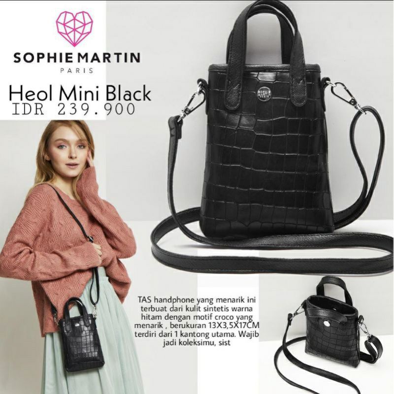 TAS HEOL MINI BLACK SLINGPHONE SOPHIEPARIS PROMO READY