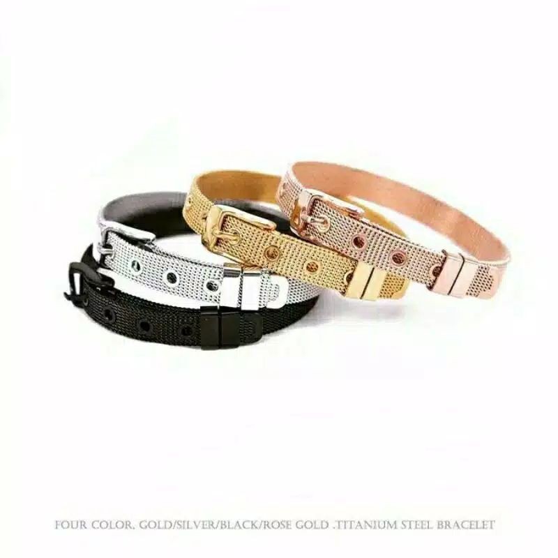 Fifi Fashion Gelang Gesper Titanium Waterproof Stainless Premium Quality