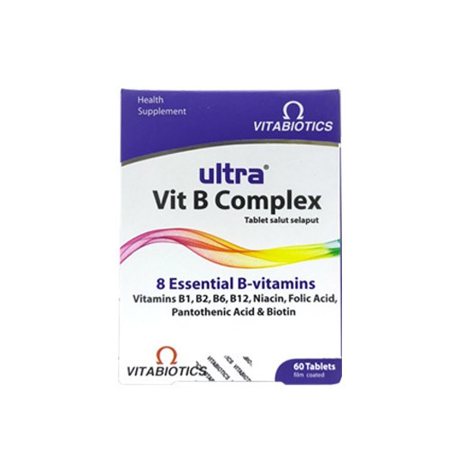 Vitabiotics Ultra Vitamin B Complex isi 60 Tablet /Daya Tahan Tubuh/Kesehatan Tubuh dan Syaraf