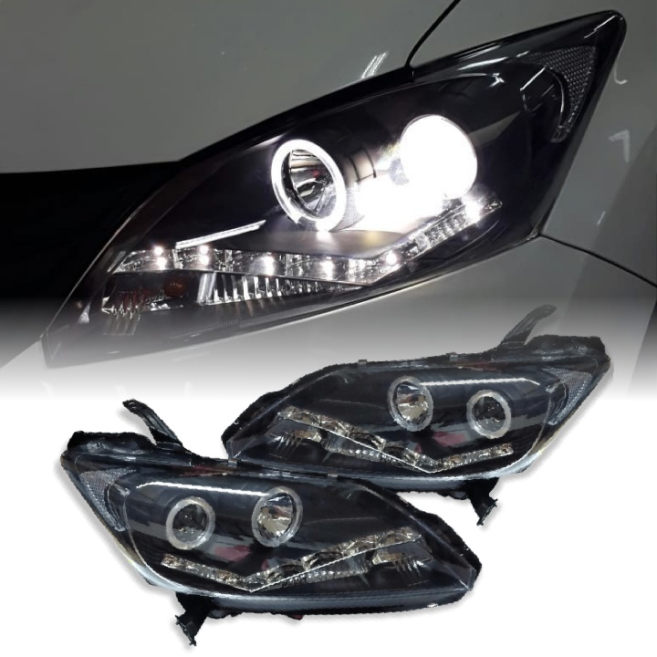 BLUE ANGEL HEAD LAMP HONDA FREED 2008-ON LED PROJECTOR BLACK HOUSING
