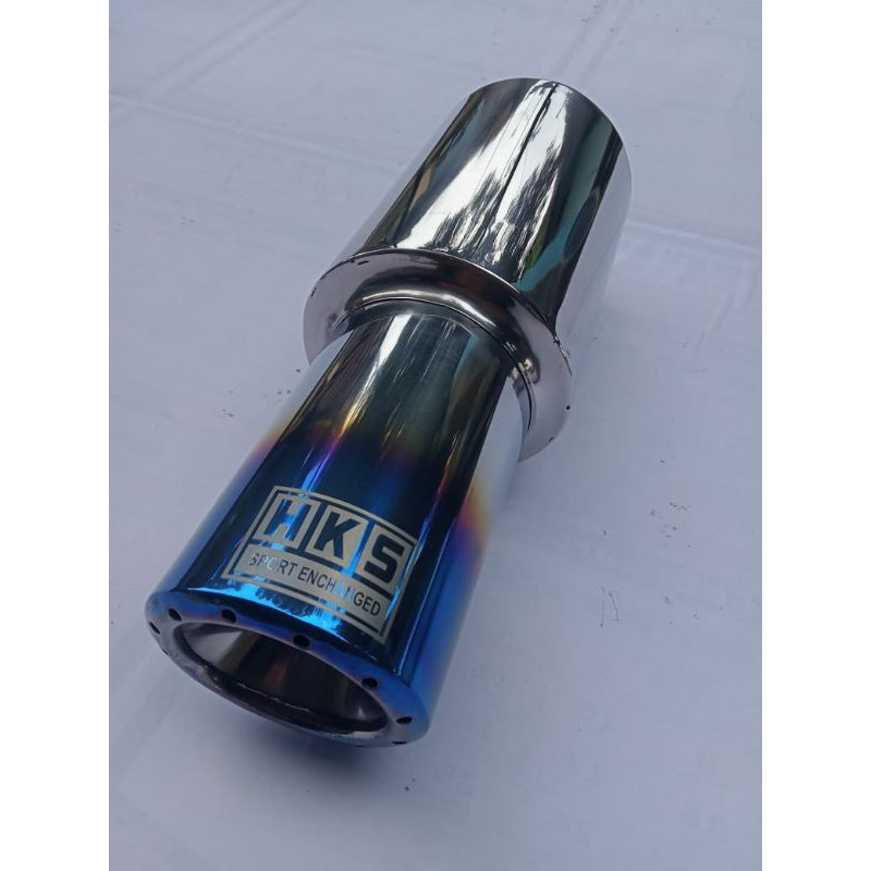 Knalpot mobil racing HKS blue /Pelangi gronel all mobil murah berkualitas/Asesoris mobil murah