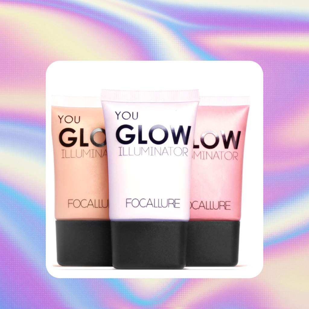 FA33 FOCALLURE Skin Glow Highlight Liquid Brighten Cream 4 Colors