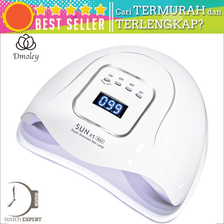 Bisa COD Alat Kecantikan Pengering Kutek Kuku UV LED Nail Dryer 120W - Dmoley SUN X5 Max White