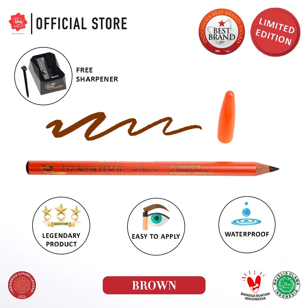 Viva Pensil Alis/ Eyebrow Pencil ( di lengkapi dengan RAUTAN )