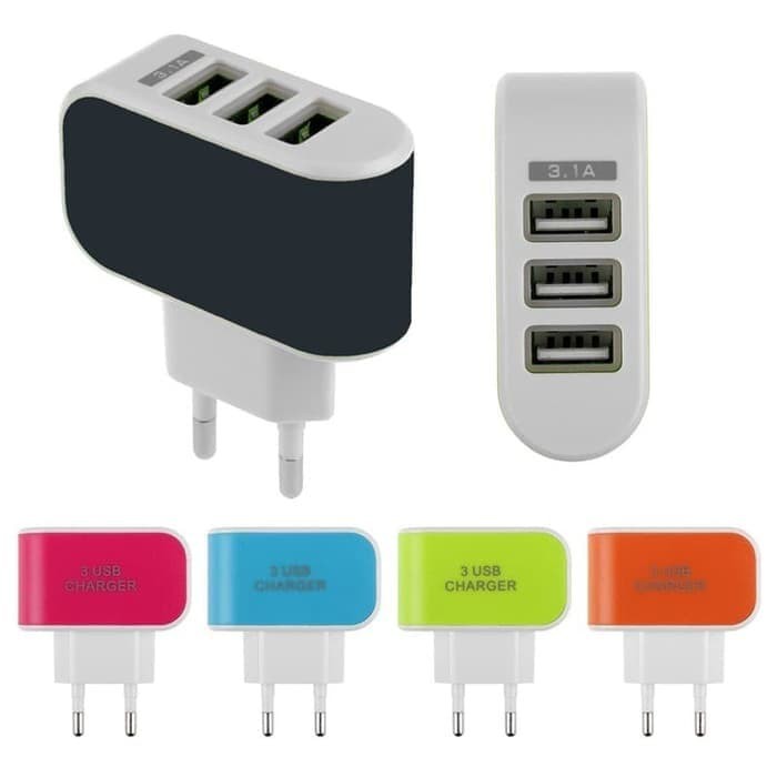 KEPALA CHARGER 3 USB 3.1A TRAVEL ADAPTOR