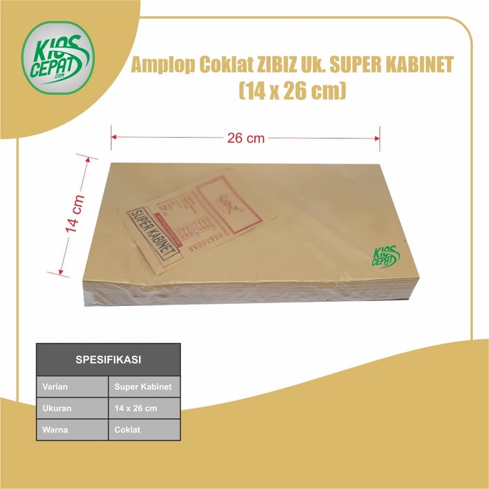 

Menyurat-Surat- Amplop Coklat Ukuran Super Kabinet (1Pack Isi 100Pcs) -Surat-Menyurat.
