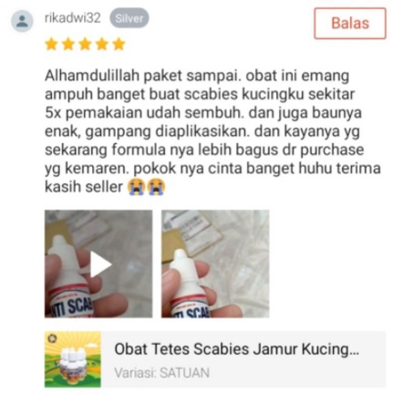 Obat Scabies Kucing Kelinci Anjing Guinea pig Hair Loss Sugar Glider ANTISCAB