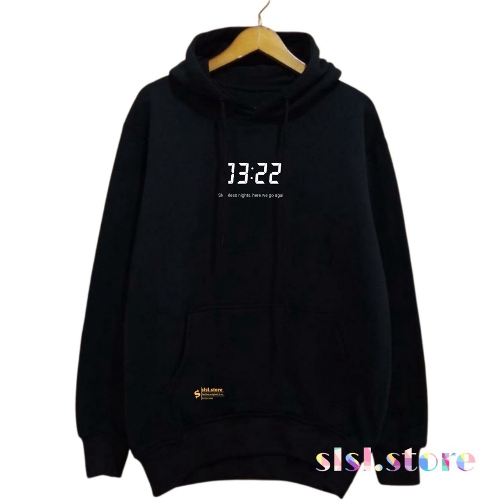 Sweater Hoodie Pria Clothing Bandung Distro Original Hand Made Sablon List 3:07 I MISS YOU Warna Hitam Oversize XXL