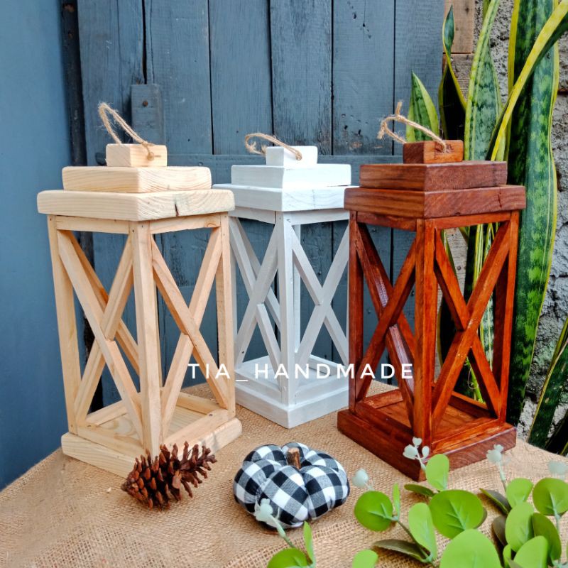 Lentera kayu / lentera murah / lentera farmhouse