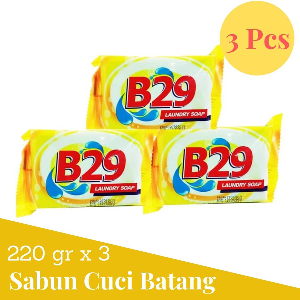 B29 Ivory Laundry Soap 220gr banded 3 Pcs Sabun Batang 