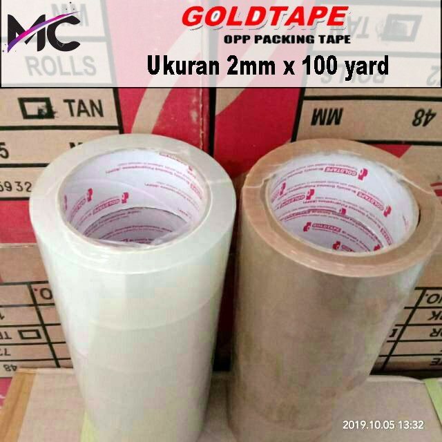 Lakban bening coklat Besar 100 yard 2 inch Tape Perekat Kuat Untuk Packing Online Murah