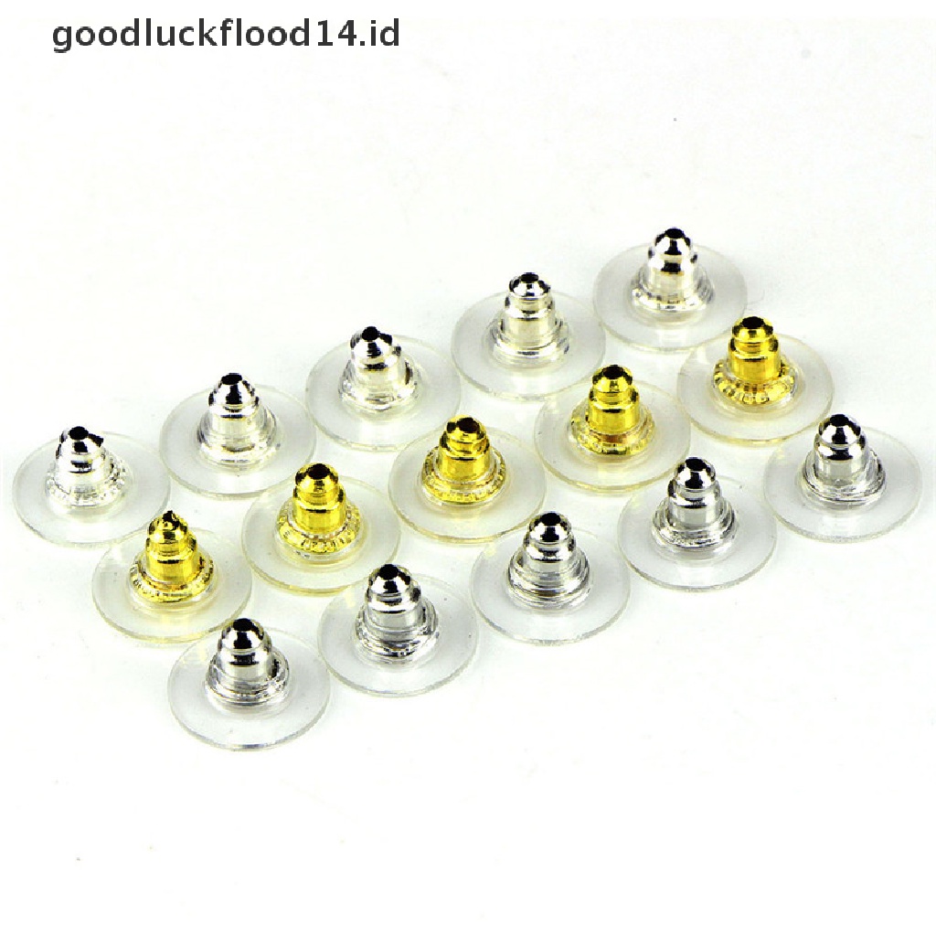 60pcs / Set Anting Tusuk Warna Silver / Gold Untuk Perhiasan