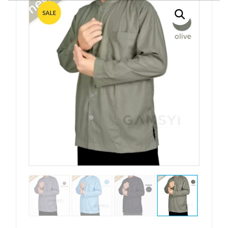 Grosir1kodi 20pcs  Baju Koko GAMSYI/Baju Koko Polos Lengan panjangosi