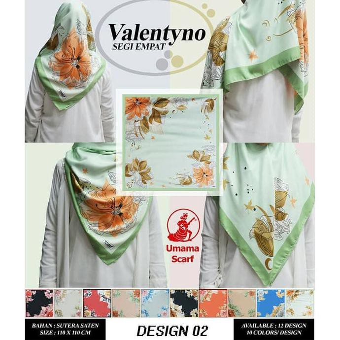Jilbab Segiempat Umama Satin Valentyno Baru 02 / Hijab Umama Grosir