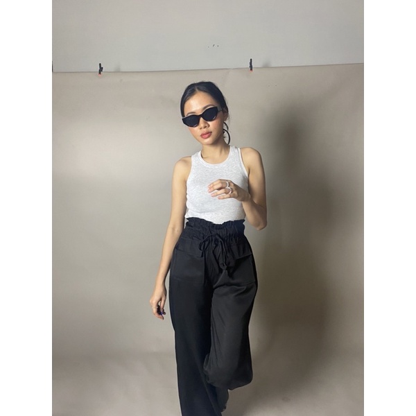 CELANA KULOT PANJANG | HIGHWAIST WANITA (17 Pants - Black)