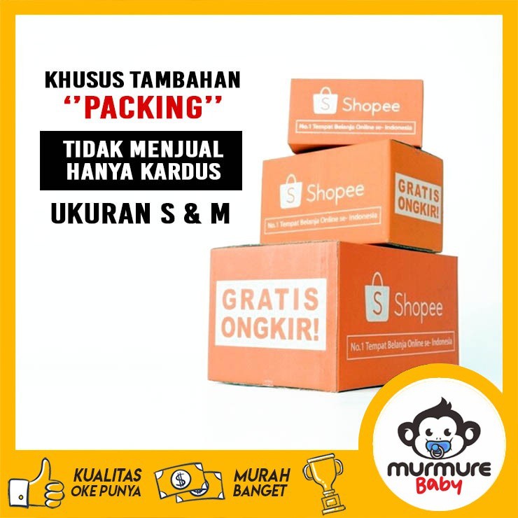 MURMURE.BABY |  [BACA DESKRIPSI ] KARDUS SHOPEE UKURAN S &amp; M KHUSUS UNTUK TAMBAHAN PACKING EXTRA BUBBLE