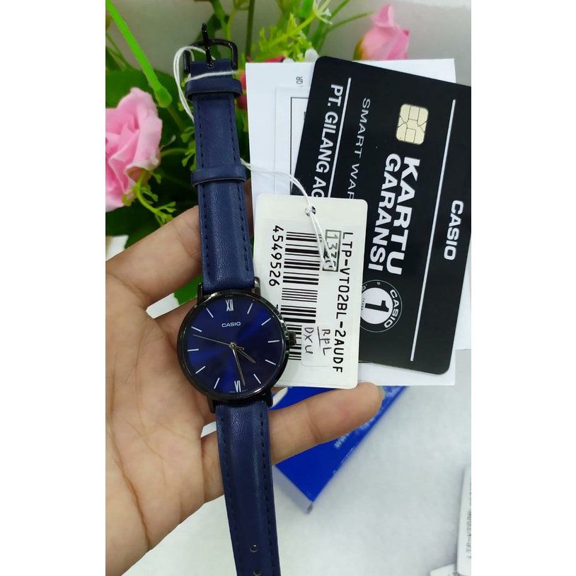 Jam Tangan Casio Wanita Analog Original LTP-VT02BL-2AUDF/ ltp-vt02bl-4audf / ltp-vt02bl-3audf / ltp-vt02bl-1audf