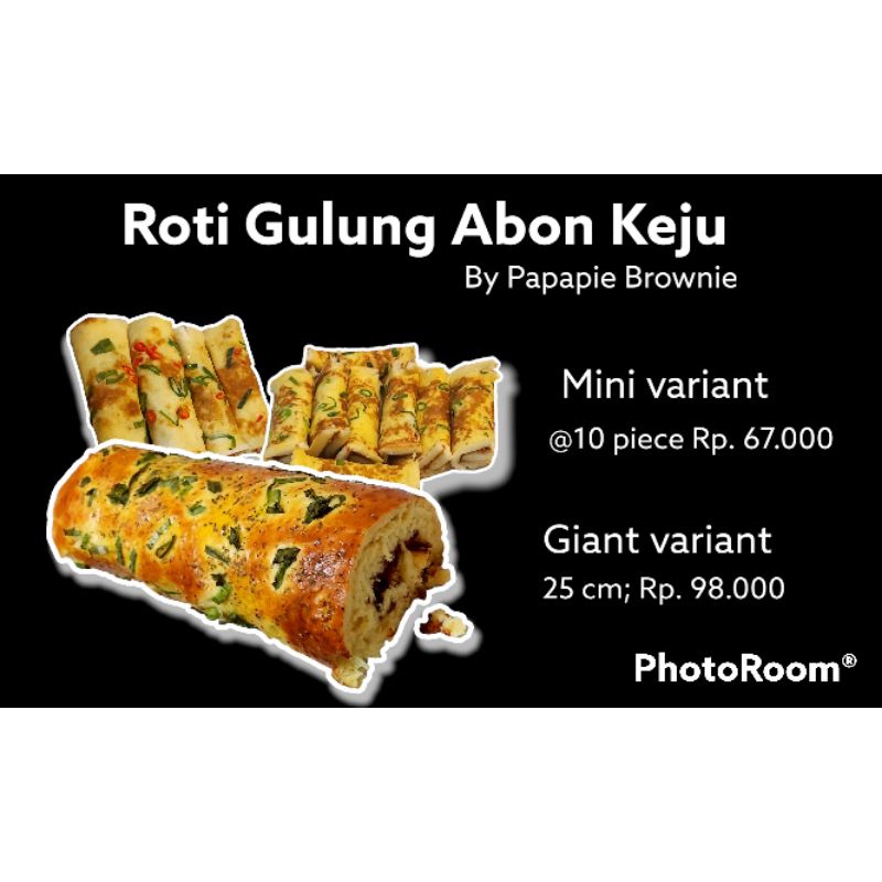 

Roti Gulung Abon Keju/ Giant ukuran 25 cm tebal/ mini isi 10 piece per pack