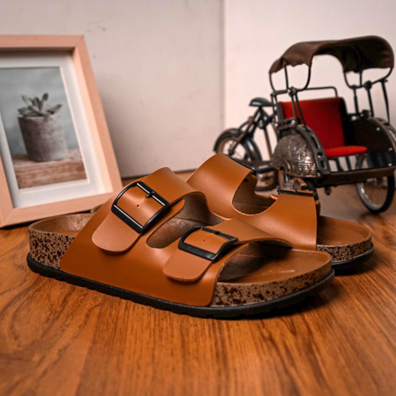 sandal kulit pria brody bravo/sendal kulit pria brody bravo